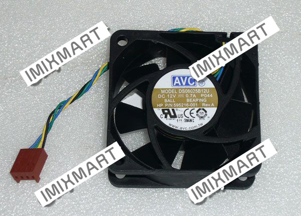 AVC DS06025B12U P044 HP 595216-001 6CM 6025 Cooling Fan 60x60x25mm