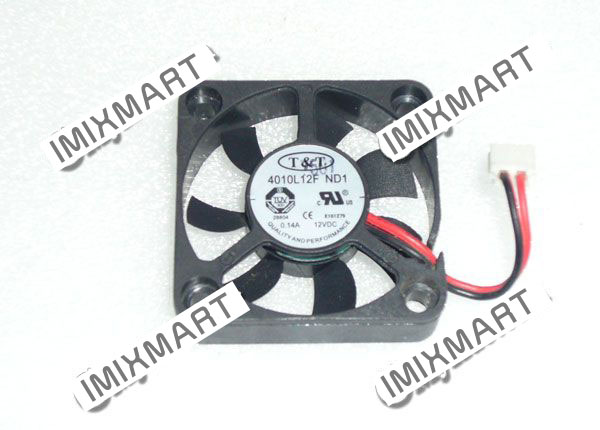 T&T 4010L12F ND1 4010 DC12V 0.14A 4CM 40x40x10mm 2Pin Cooling Fan