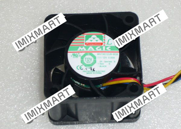 Protechnic MAGIC MGT4012UB-W28 DC12V 0.55A4028 4Pin Cooling Fan