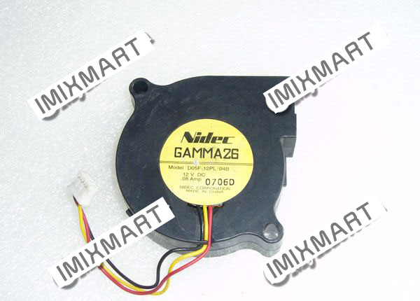 Nidec D05F-12PL 04B DC12V 0.08A 5015 5CM 50MM 50X50X15MM 3pin Cooling Fan