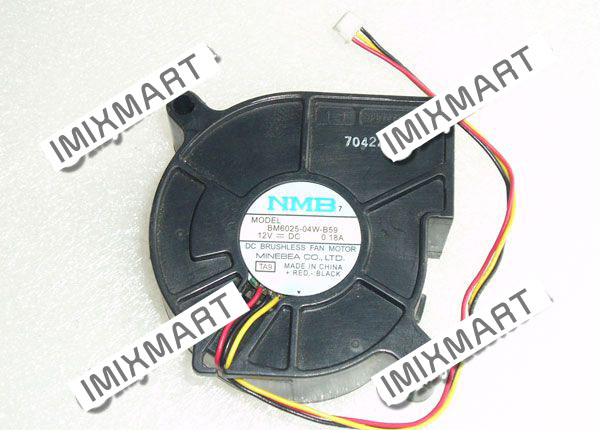 NMB BM6025-04W-B59 DC12V 0.18A 6025 6CM 60MM 60X60X25MM 3pin Cooling Fan