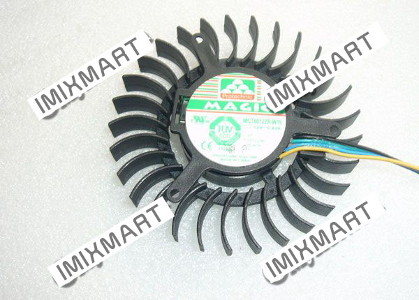 XFX 9600GT 9800GT MAGIC MGT6012ZR-W15 DC12V 0.43A 6CM 3.9CM 60x60x12mm Fan