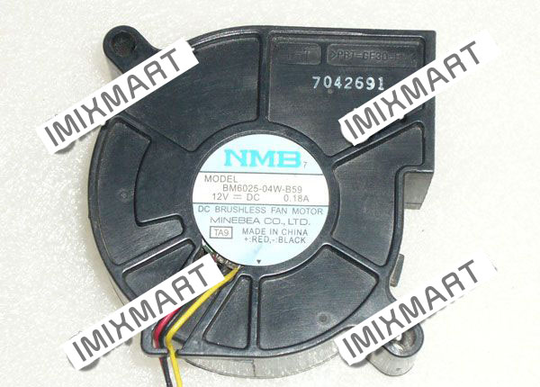 NMB BM6025-04W-B59 DC12V 0.18A 6025 6CM 60MM 60X60X25MM 3pin Cooling Fan