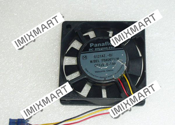 Panaflo FBA06T12M DC12V 0.19A 6015 6CM 60MM 60X60X15MM 3pin Cooling Fan