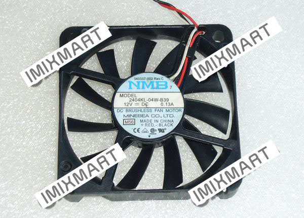 NMB 2404KL-04W-B39 M56 DC12V 0.13A 6010 6CM 60MM 60X60X10MM 3pin Cooling Fan