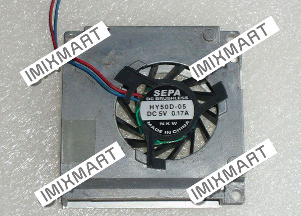 SEPA HY50D-05 DC5V 0.17A 5010 5CM 50MM 50X50X10MM 2pin Cooling Fan