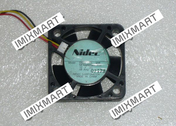 Nidec D04X-12TL 25B DC12V 0.08A 4010 4CM 40MM 40X40X10MM 3pin Cooling Fan