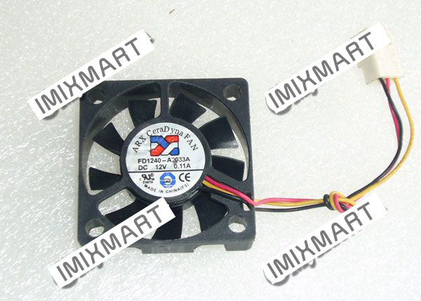 ARX FD1240-A2033A DC12V 0.11A 4010 4CM 40MM 40X40X10MM 3pin Cooling Fan