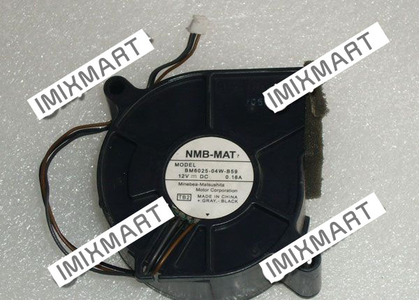 NMB-MAT BM6025-04W-B59 TB2 DC12V 0.18A 6025 6CM 60MM 60X60X25MM 3pin Cooling Fan