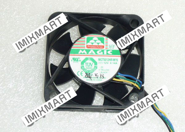 Protechnic MGT5012HR-W15 DC12V 0.14A 5015 5CM 50MM 50X50X15MM 4pin Cooling Fan