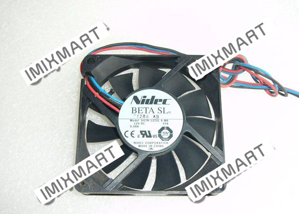 NIDEC D07R-12T2L A MR DC12V 0.08A 7015 7CM 70MM 70X70X15MM 3pin Cooling Fan