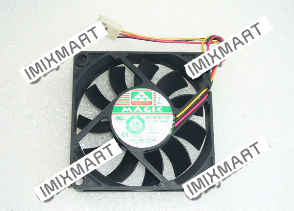 Protechnic MGT7012UR-015 DC12V 0.58A 7015 7CM 70MM 70X70X15MM 3pin Cooling Fan