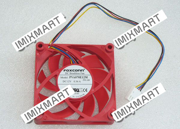 Foxconn PVA070E12M-P02-AB DC12V 0.36A 7015 7CM 70MM 70X70X15MM 4pin Cooling Fan