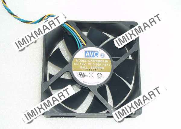 AVC DA07020B12M PS19 DC12V 0.30A 7020 7CM 70MM 70X70X20MM 4pin Cooling Fan