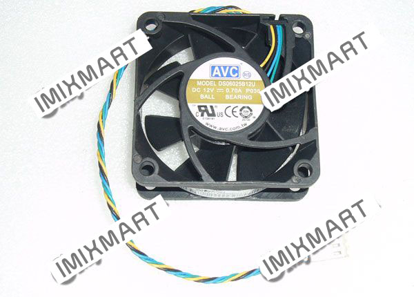 AVC DS06025B12U P036 6025 DC12V 0.70A 60x60x25mm 4Pin Fan