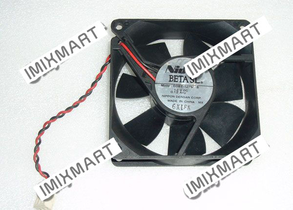 Nidec D08T-12PM S 8025 DC12V 0.12Amp 80x80x25mm 3Pin Fan