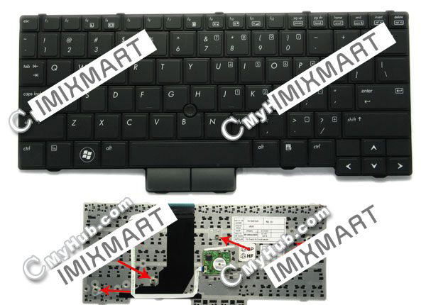 HP EliteBook 2540p Series Keyboard PK1309C1A00 MP-09B63US6698