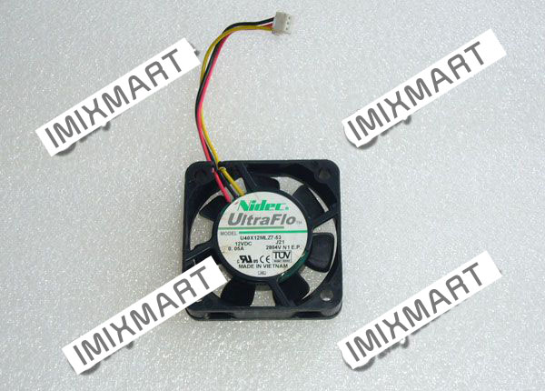 Nidec U40X12MLZ7-53 J21 DC12V 0.05A 4010 4CM 40MM 40X40X10MM 3pin Cooling Fan