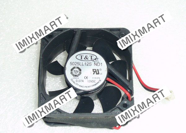 T&T 5025LL12S ND1 DC12V 0.07A 5025 5CM 50MM 50X50X25MM 2pin Cooling Fan