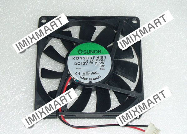 SUNON KD1208PHB1 13.(2).F.GN DC12V 2.5W 8015 8CM 80MM 80X80X15MM 2pin Cooling Fan