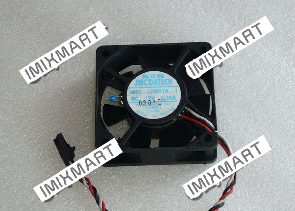 JMC/DATECH 0620-12MBTA-1 DC12V 0.35A 6020 6CM 60MM 60X60X20MM 3pin Cooling Fan