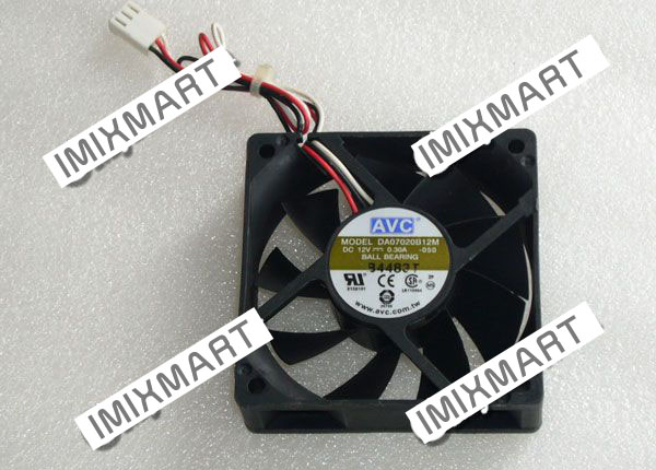 AVC DA07020B12M-050 DC12V 0.30A 7020 7CM 70MM 70X70X20MM 3pin Cooling Fan