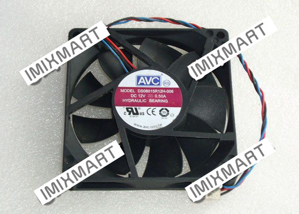 AVC DS08015R12H-006 DC12V 0.50A 8015 8CM 80MM 80X80X15MM 3pin Cooling Fan