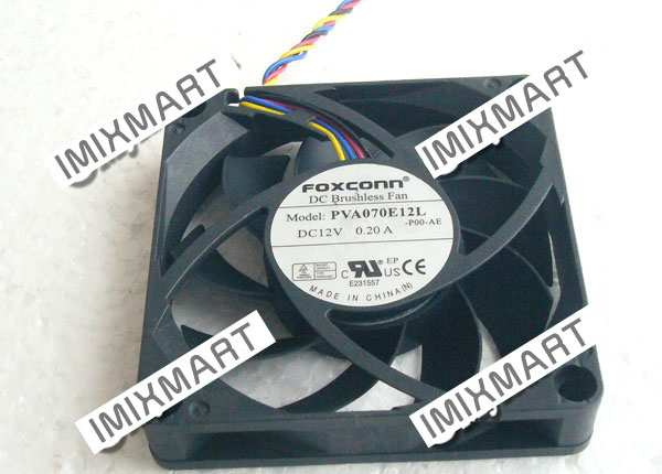 Foxconn PVA070E12L Server Square Fan 70x70x15mm Sleeve Bearing