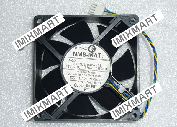 NMB 3615ML-04W-B76 V03 Server Square Fan 90x90x38mm 0RR101