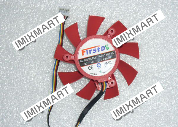 Firstd FD7015H12S DC12V 0.43A 9500GT Video Graphics Card Cooling Fan