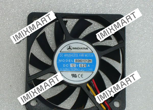 INNOVATIVE BS601012H DC12V 0.21A 6CM 6010 3Pin AMD Graphic Card Cooling Fan