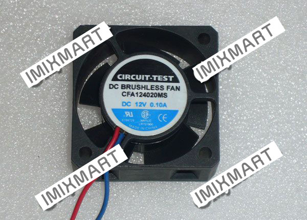 CIRCUIT-TEST CFA124020MS DC12V 0.10A 4CM 40mm 40x40x20mm Cooling Fan