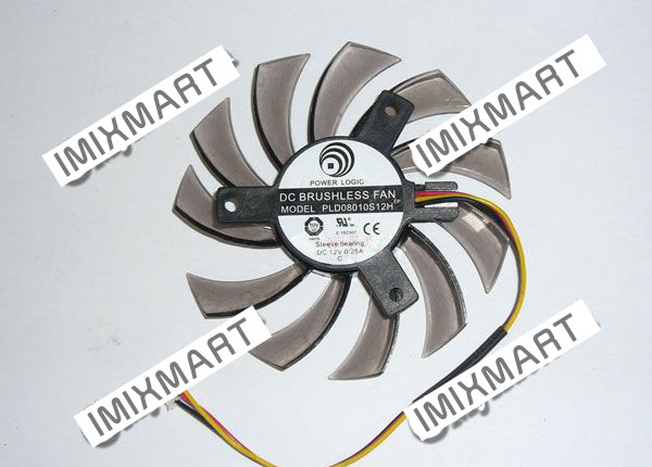 Power Logic PLD08010S12H Server Frameless Fan 73x73x10mm