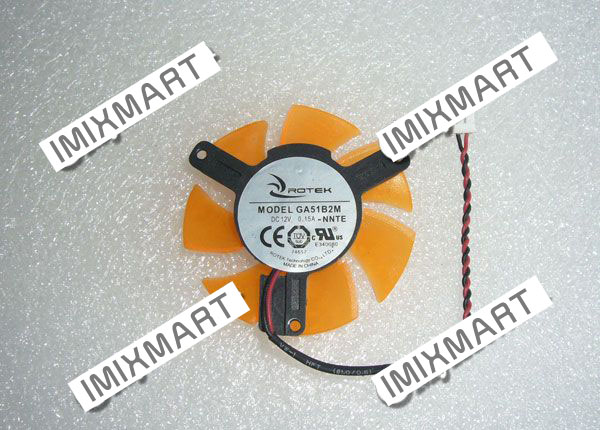 GA51B2M-NNTE DC12V 0.15A 5010 5CM 50MM 50X50X10MM 2pin Cooling Fan