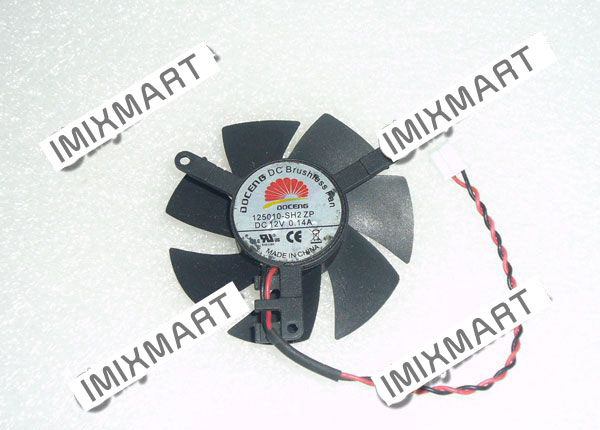 125010-SH2 ZP DC12V 0.14A 5010 5CM 50MM 50X50X10MM 2pin Cooling Fan