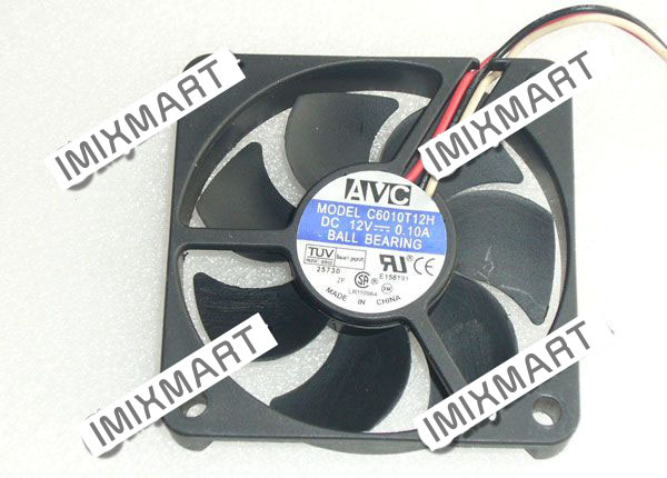 AVC C6010T12H DC12V 0.1A 6010 6cm 60mm 60x60x10mm 3Pin CPU Cooling Fan
