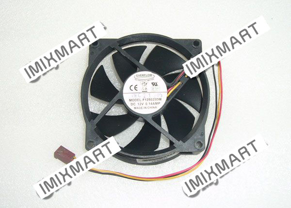 EVERFLOW F128025DM DC12V 0.14AMP 9025 90X90X25MM 3pin Cooling Fan