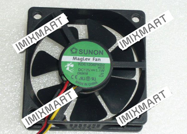 SUNON KDE1206PKB2 MS.M DC12V 1.1W 6020 6CM 60MM 60X60X20MM 3pin Cooling Fan
