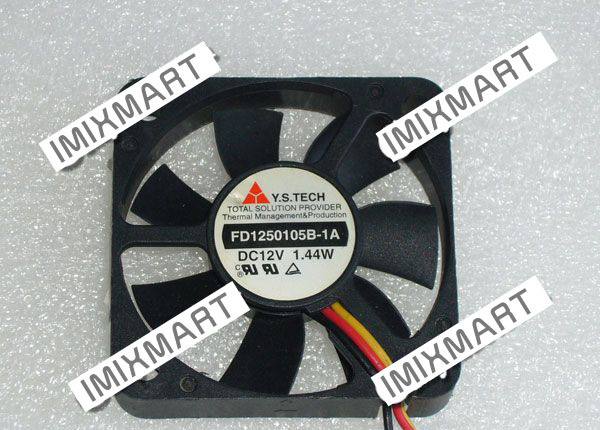 Y.S.TECH FD1250105B-1A DC12V 1.44W 5010 5CM 50MM 50X50X10MM 3pin Cooling Fan