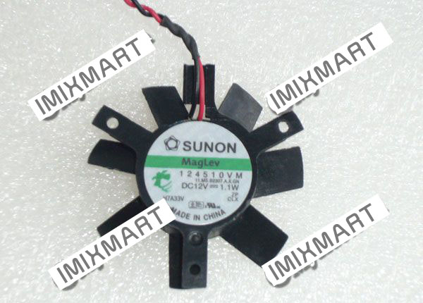 SUNON 124510VM-A 11.MS.B2307 DC12V 1.1W 4510 4.5CM 45MM 45X45X10MM 2pin Cooling Fan