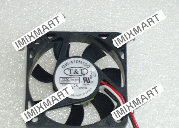 T&T MW-410M12C DC12V 0.09A 4010 4CM 40MM 40X40X10MM 3pin Cooling Fan