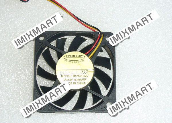 EVERFLOW R126010DU DC12V 0.40A 6010 6CM 60MM 60X60X10MM 3pin Cooling Fan