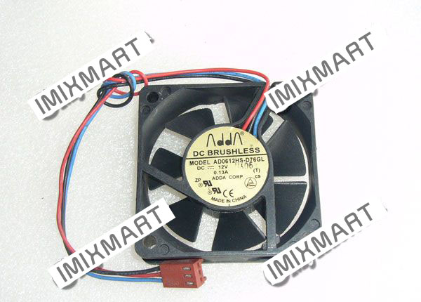 ADDA AD0612HS-D76GL DC12V 0.13A 6015 6CM 60MM 60X60X15MM 3pin Cooling Fan