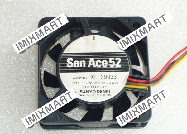 SANYO DENKI XF-39033 DC12V 0.12A 5015 5CM 50MM 50X50X15MM 4pin Cooling Fan