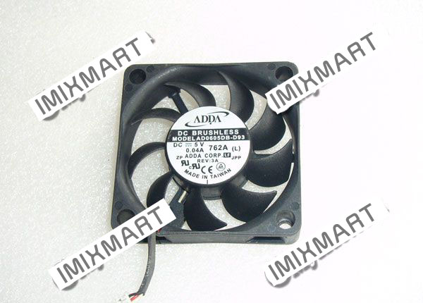 ADDA AD0605DB-D93 DC5V 0.04A 6015 6CM 60MM 60X60X15MM 3pin Cooling Fan