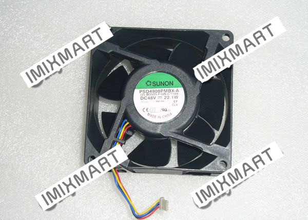 SUNON PSD4808PMBX-A (2).B3505.F.GN.C1188 DC48V 22.1W 8038 4Pin Cooling Fan