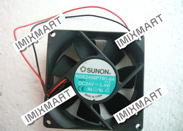 SUNON KDE2408PTB1-6A 318 DC 24V 3.4W 8CM 80mm 8025 Square Cooling Fan 80x80x25mm