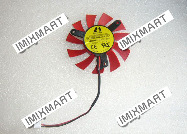 Gainward HB7010BS DC12V 0.17A 4Pin 2Wire 62mm Graphic Card Cooling Fan