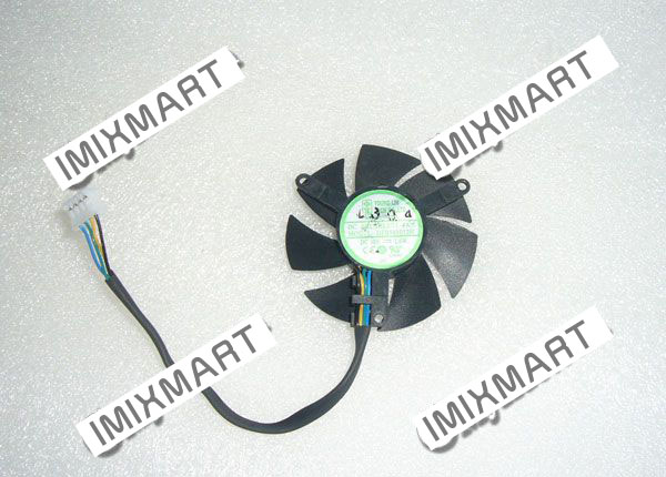 YOUNG LIN DFB501012H DC12V 1.6W 4Pin Screws Hole 39mm Graphic Card Cooling Fan