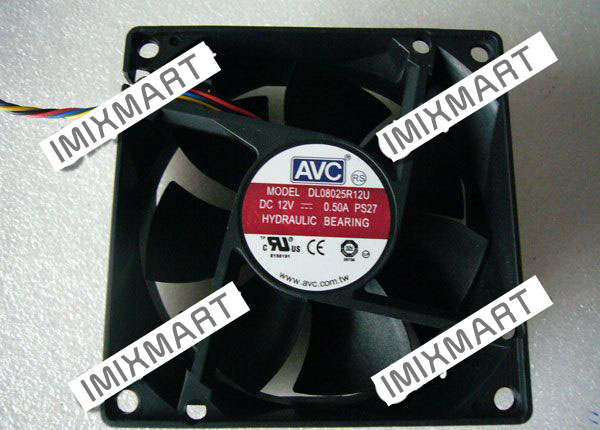 AVC DL08025R12U PS27 Server Square Fan 80x80x25mm